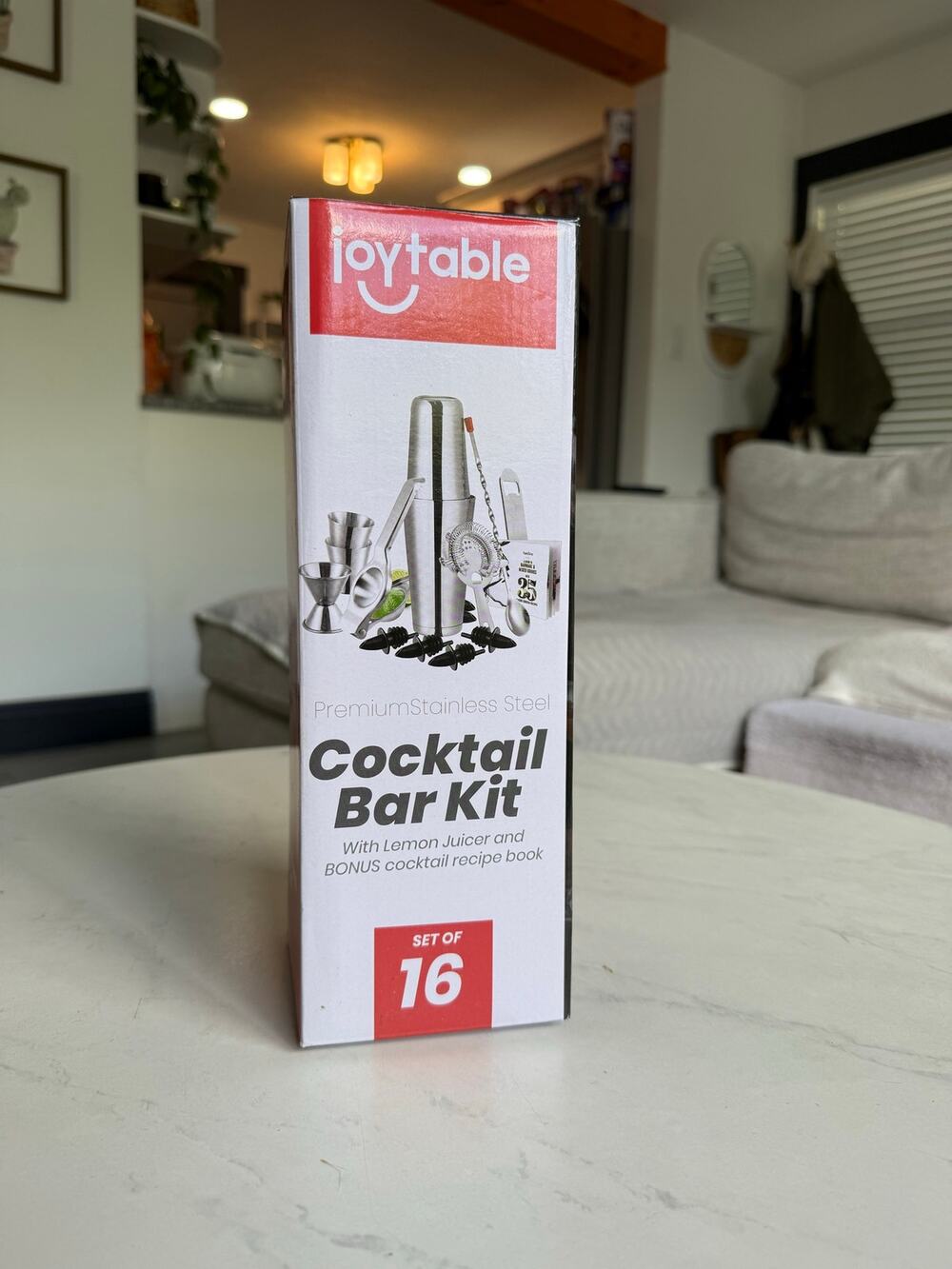 Joytable 16 Piece Stainless Steel Cocktail Shaker Bar Set New In Box